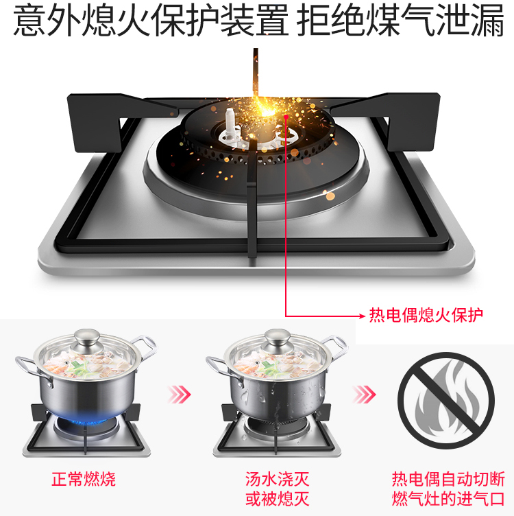 燃气灶具熄火保护功能